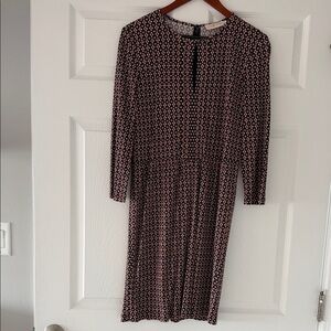 Tory Burch Black and Pink Long Sleeve Dress